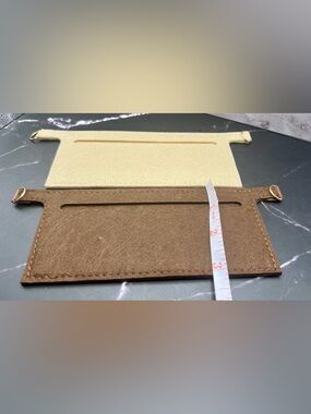 Felt Sleeve Insert in Brown and Cream w/slip Pocket. Choose One. NWOT 8”x3”